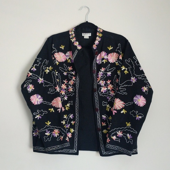 Raiment Fashions Button Down Floral Jacket - Picture 2 of 6